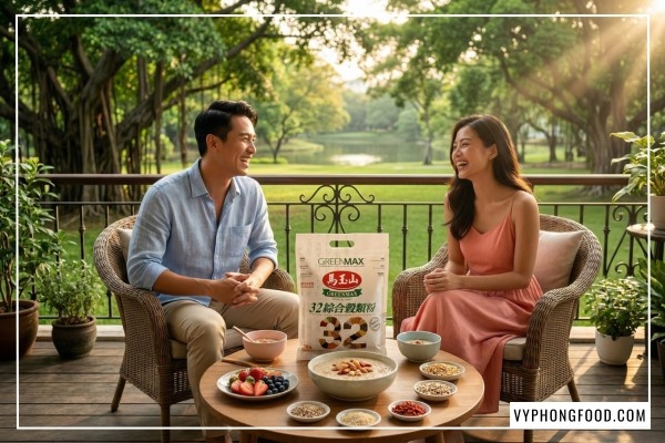 Bột ngũ cốc dinh dưỡng giảm cân Greenmax không đường tinh luyện, hỗ trợ kiểm soát đường huyết an toàn cho người tiểu đường.