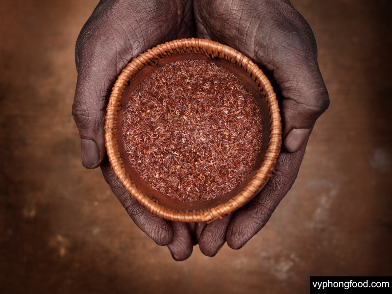 Amber-red garments dyed with South African Rooibos tea, illustrating sustainable fashion and eco-friendly natural dyeing with biodegradable, low-impact plant-based pigments.