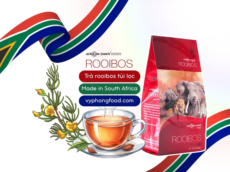 Wupperthal woman sets Guinness World Record with South African Rooibos Tea, highlighting caffeine-free herbal tea rich in antioxidants, officially imported by vyphongfood.com under the African Dawn brand.