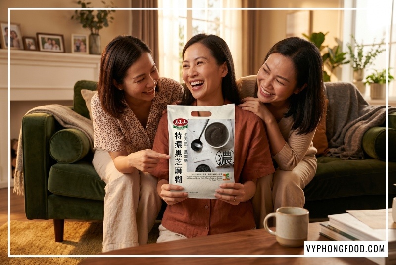 Hướng dẫn cách dùng bột mè đen cho phụ nữ sau sinh giúp giảm cân khoa học, phục hồi sức khỏe sau sinh và lợi sữa đặc sánh cùng bột ngũ cốc dinh dưỡng không đường Greenmax Đài Loan chính hãng từ Vy Phong Food.