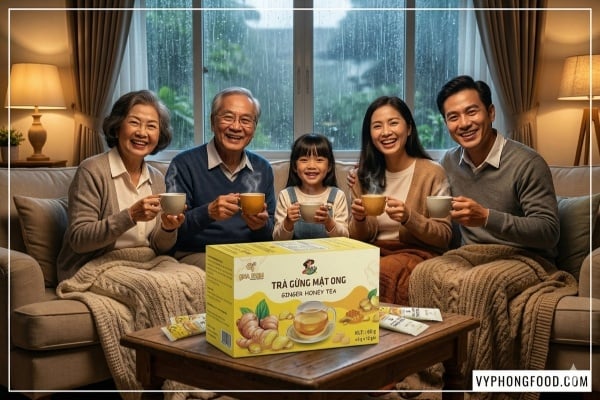 Công dụng của trà gừng với mật ong giúp giải cảm và tăng sức đề kháng hiệu quả cho cả gia đình vào thời điểm giao mùa..