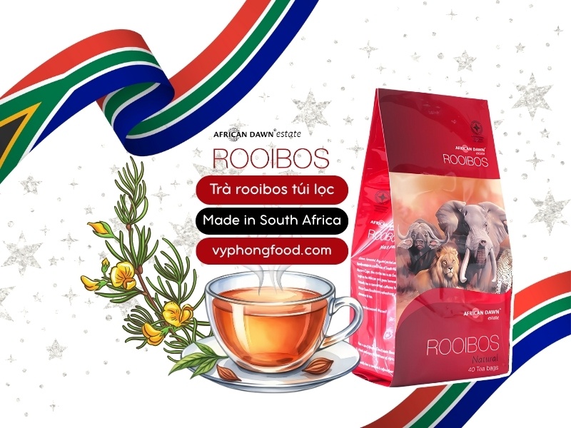 South African Rooibos Tea, a caffeine-free, antioxidant-rich herbal drink for kids and families, in convenient African Dawn teabags—supports better sleep and a healthy lifestyle.