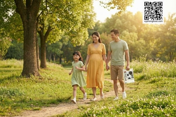 Sản phẩm bột ngũ cốc từ mè đen và các loại hạt Greenmax Đài Loan trên nền thiên nhiên, giúp mẹ bầu lợi sữa và thai nhi phát triển khỏe mạnh.