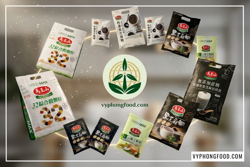 Các loại bột ngũ cốc dinh dưỡng Greenmax Đài Loan chính hãng tại nhà phân phối vyphongfood.com giúp giải đáp câu hỏi mua ngũ cốc Greenmax ở đâu.