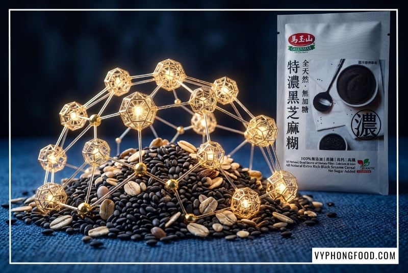 Ly bột ngũ cốc dinh dưỡng từ mè đen và các loại hạt Greenmax Đài Loan thơm ngon giàu Vitamin E giúp phát huy tối đa công dụng của bột mè đen cho mẹ bầu trong việc nuôi dưỡng làn da đàn hồi và chủ động ngăn ngừa rạn da thai kỳ từ tháng thứ 3.