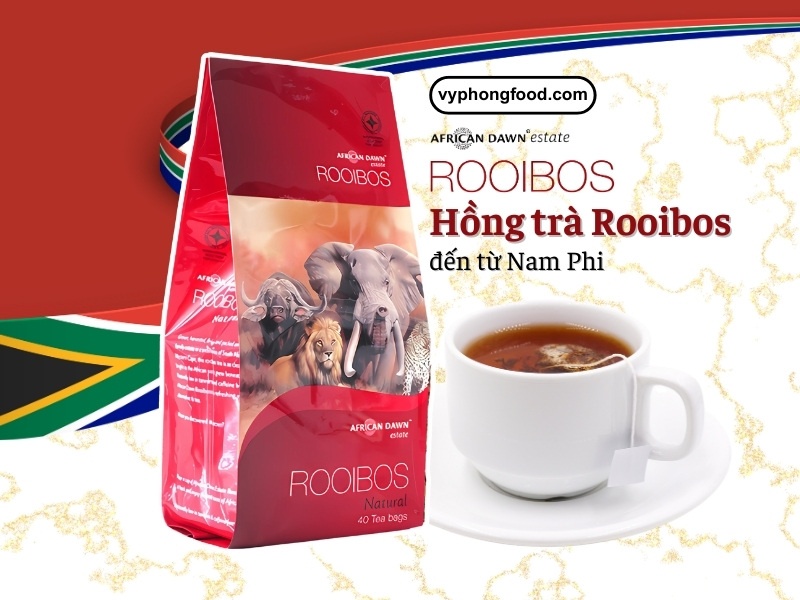 South African Rooibos tea, a caffeine free herbal tea rich in antioxidants, promoted as the golden drink for diabetics and overall health.