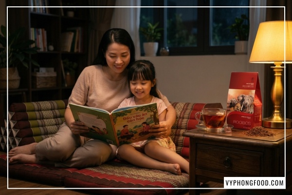 trà rooibos có tác dụng gì cho mẹ và bé.