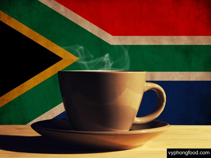 Assorted cups of South African Rooibos tea—some black, some with milk, hot and iced—showcasing a caffeine-free, antioxidant-rich herbal drink loved around the world for wellness and immune support.