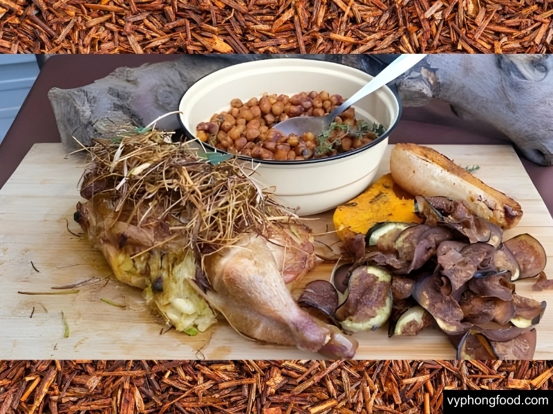 South African braai recipes infused with rooibos tea, including grilled chicken marinade, smoked fish, refreshing summer coolers, and desserts – showcasing the unique flavor and health benefits of rooibos tea.