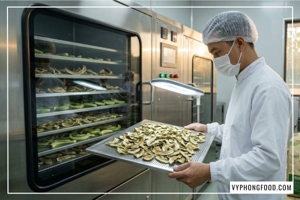 Hũ bột chuối xanh QNA Farm nguyên chất sấy lạnh đạt chuẩn OCOP hỗ trợ dạ dày và giảm cân.