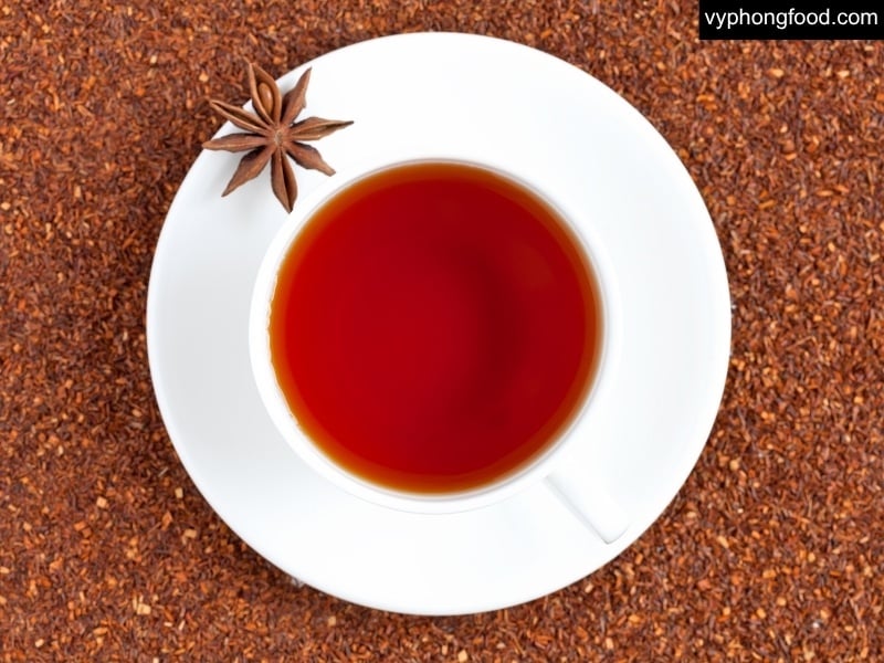 South African Rooibos Tea for Valentine’s romance—easy brewing guide for Vietnamese readers featuring African Dawn teabags, caffeine-free herbal tea with vanilla, chai, floral, and blackcurrant blends, served hot or iced.