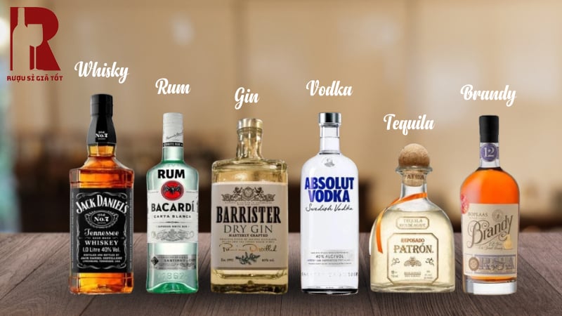 6 loại rượu mạnh trong bar