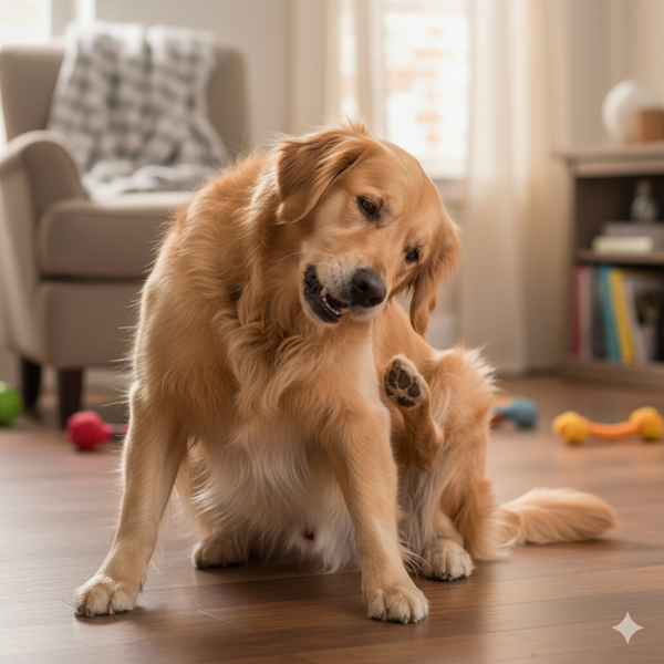 chú chó bị ghẻ, ngứa ngáy khó chịu