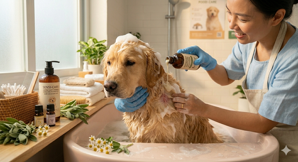 sua-tam-cho-cho-bi-viem-da-co-dia