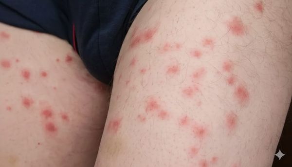 Sơ đồ so sánh vết cắn của bọ chét và côn trùng khác