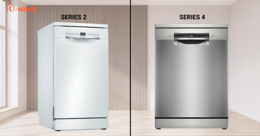 So sánh máy rửa chén Bosch Series 2 và Series 4
