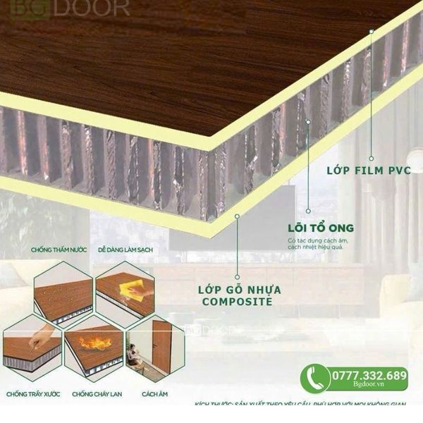Cửa nhựa lõi nhôm tổ ong