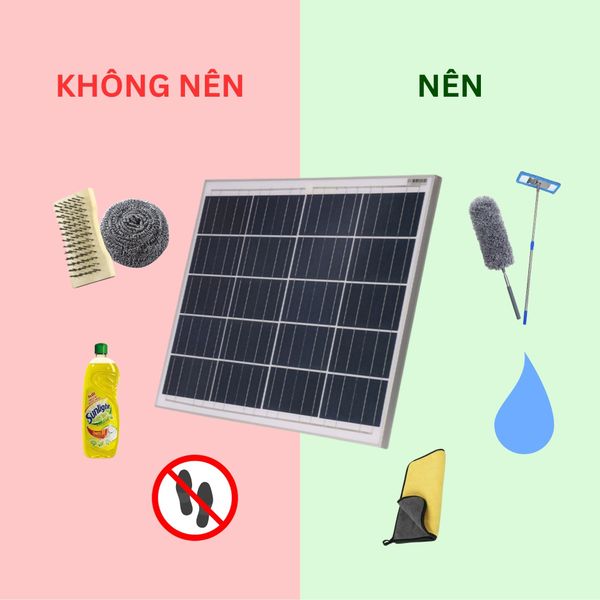 vệ sinh tấm pin NLMT tại nhà