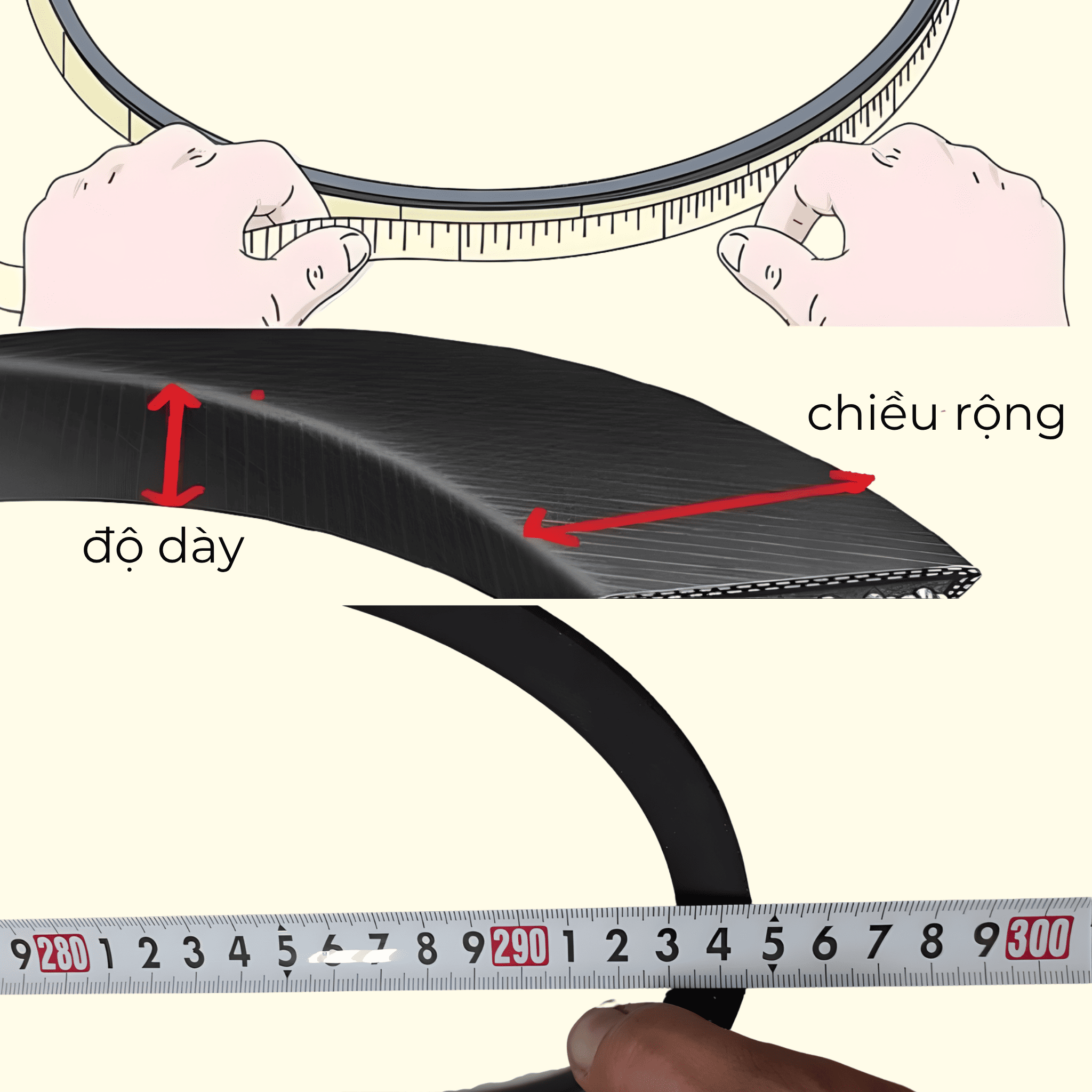 Để xác định chinh xác chiều dài dây curoa, bạn cần chuẩn bị và thực hiện đúng quy trình đo nhằm tránh sai số ảnh hưởng đến hệ thống truyền động