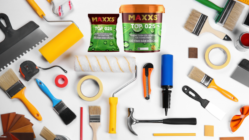 vat lieu va dung cu thi cong son chong tham