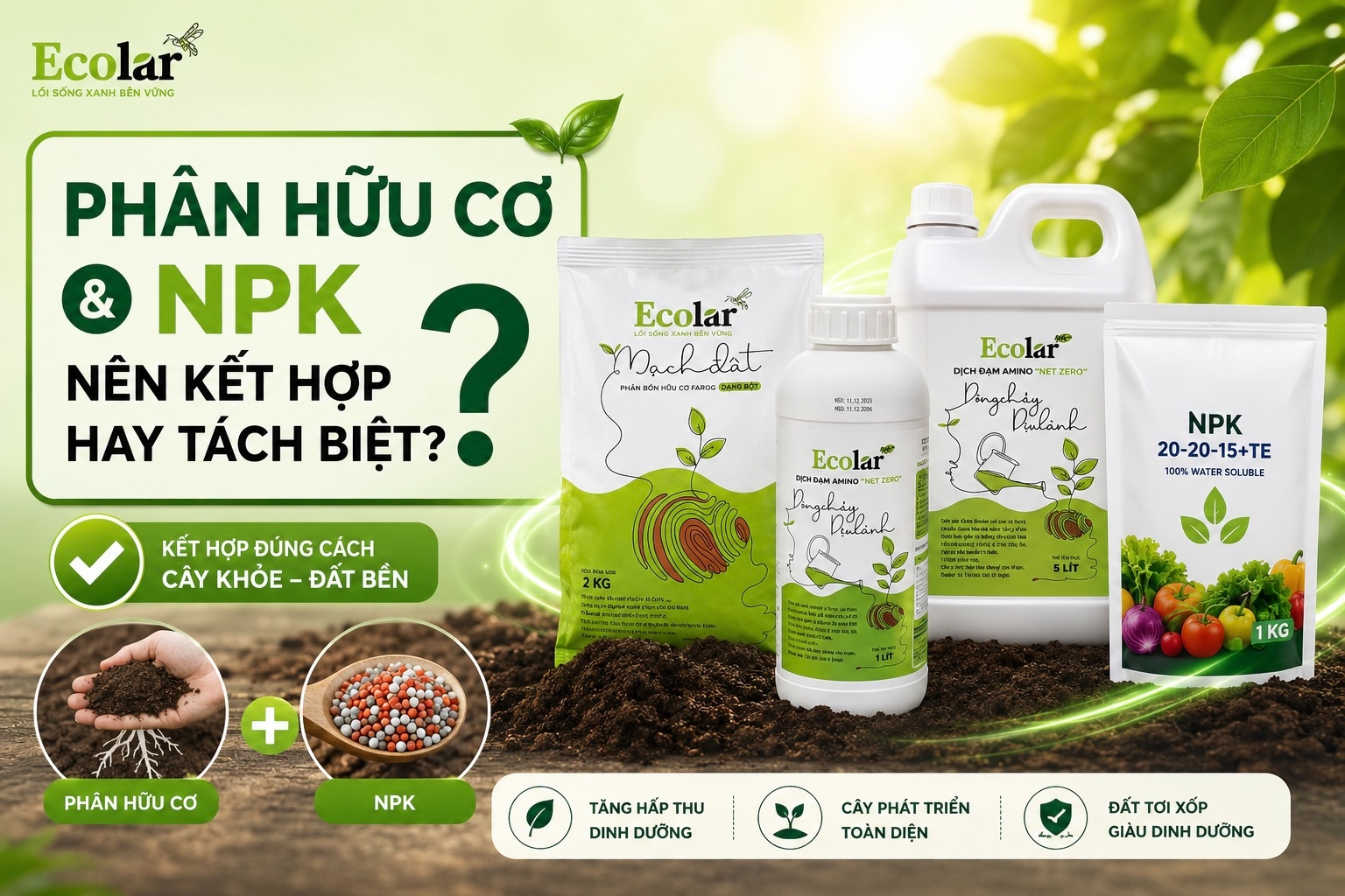 Phân Bón Hữu Cơ và NPK: Nên Kết Hợp Hay Tách Biệt?