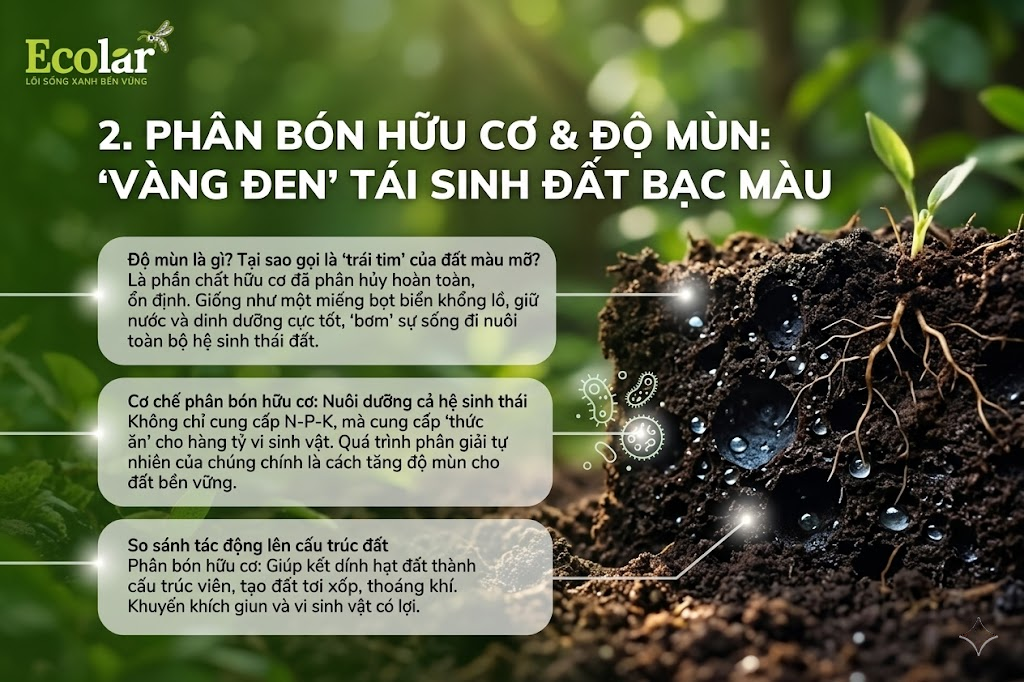 Phân Bón Hữu Cơ & Độ Mùn: 'Vàng Đen' Tái Sinh Đất Bạc Màu
