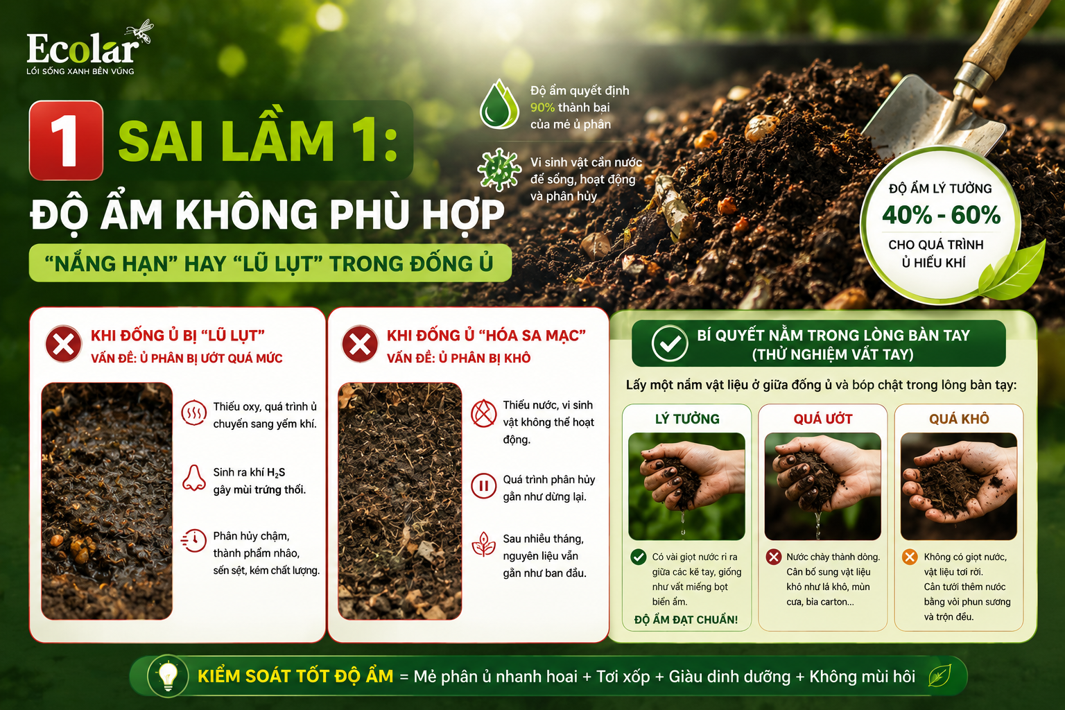 Sai Lầm 1: Độ Ẩm Không Phù Hợp - 