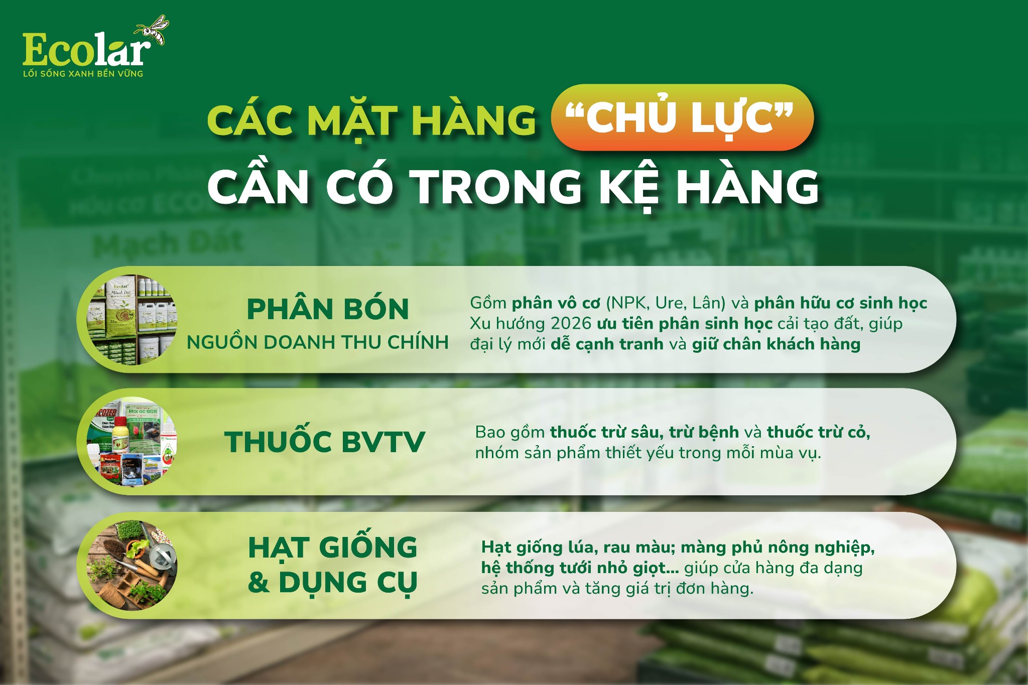 các mặt hàng đại lý phân bón