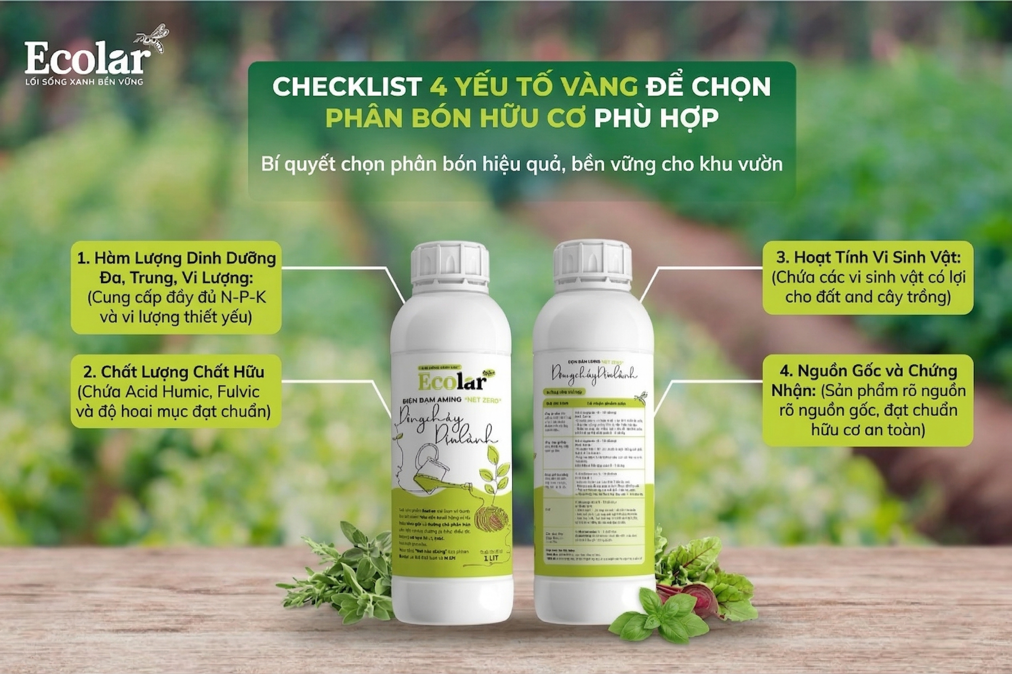 Checklist 4 Yếu Tố Vàng Để Chọn Phân Bón Hữu Cơ Phù Hợp
