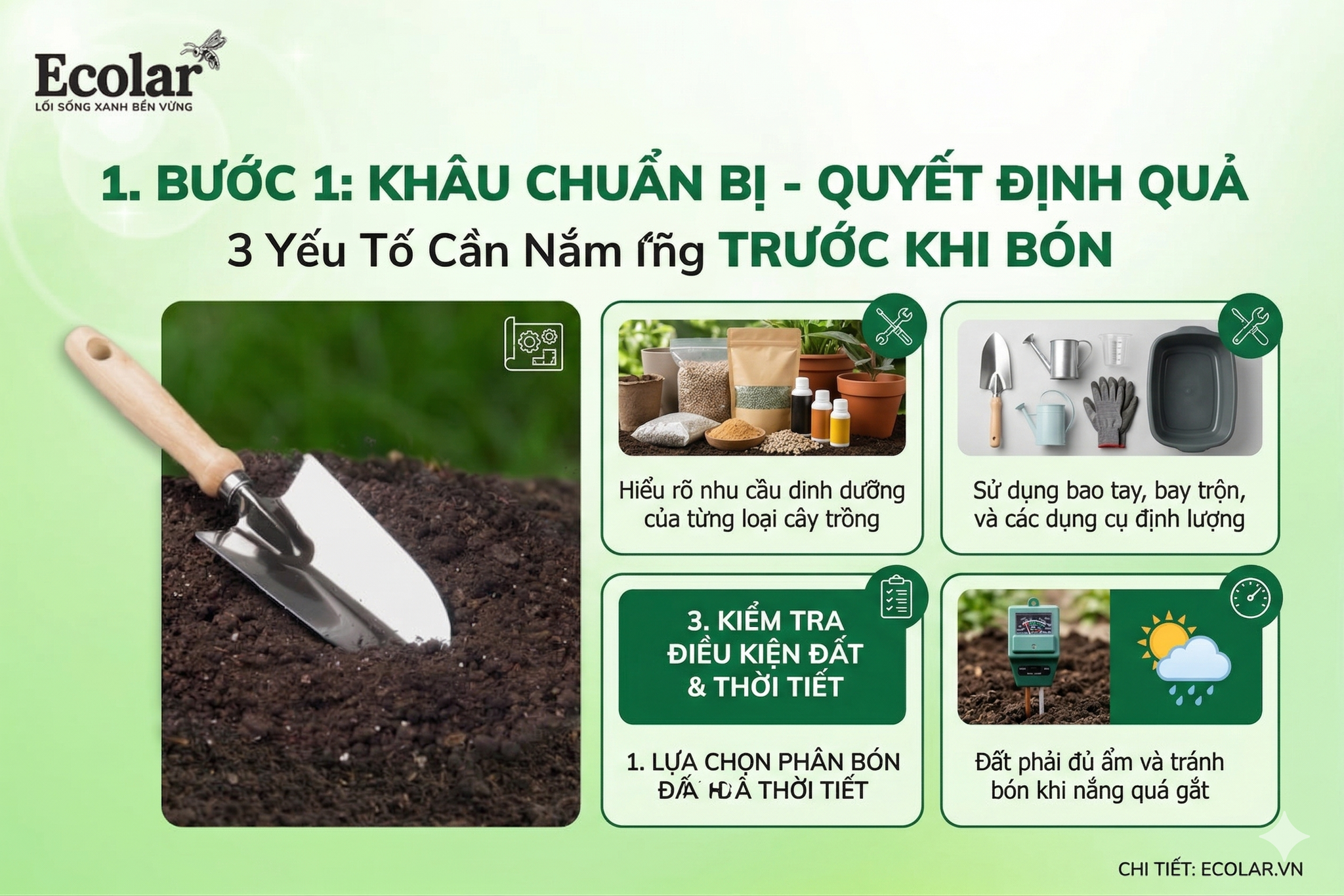 Khâu Chuẩn Bị Quyết Định 80% Hiệu Quả - 3 Yếu Tố Cần Nắm Vững TRƯỚC KHI BÓN