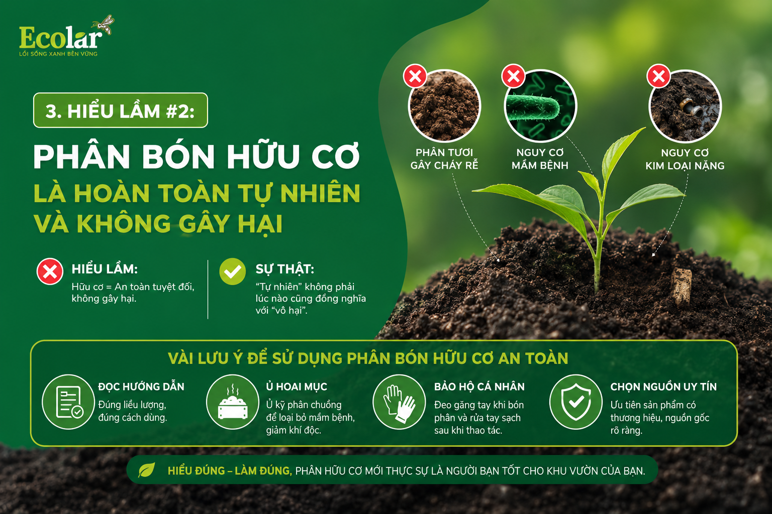 Hiểu Lầm #2: Phân Bón Hữu Cơ Là Hoàn Toàn Tự Nhiên Và Không Gây Hại