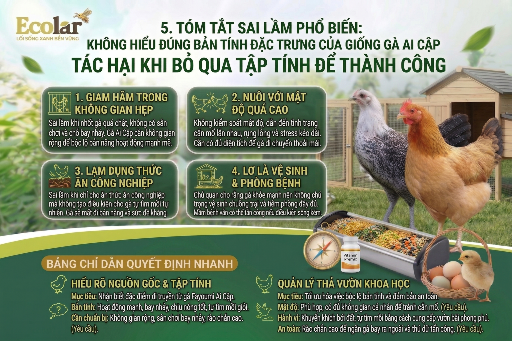 Không Hiểu Đúng Bản Tính Đặc Trưng Của Giống Gà Ai Cập