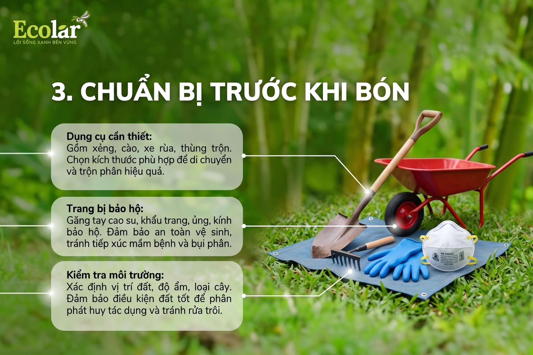 Chuẩn bị trước khi sử dụng: công cụ, trang bị và kiểm tra môi trường áp dụng