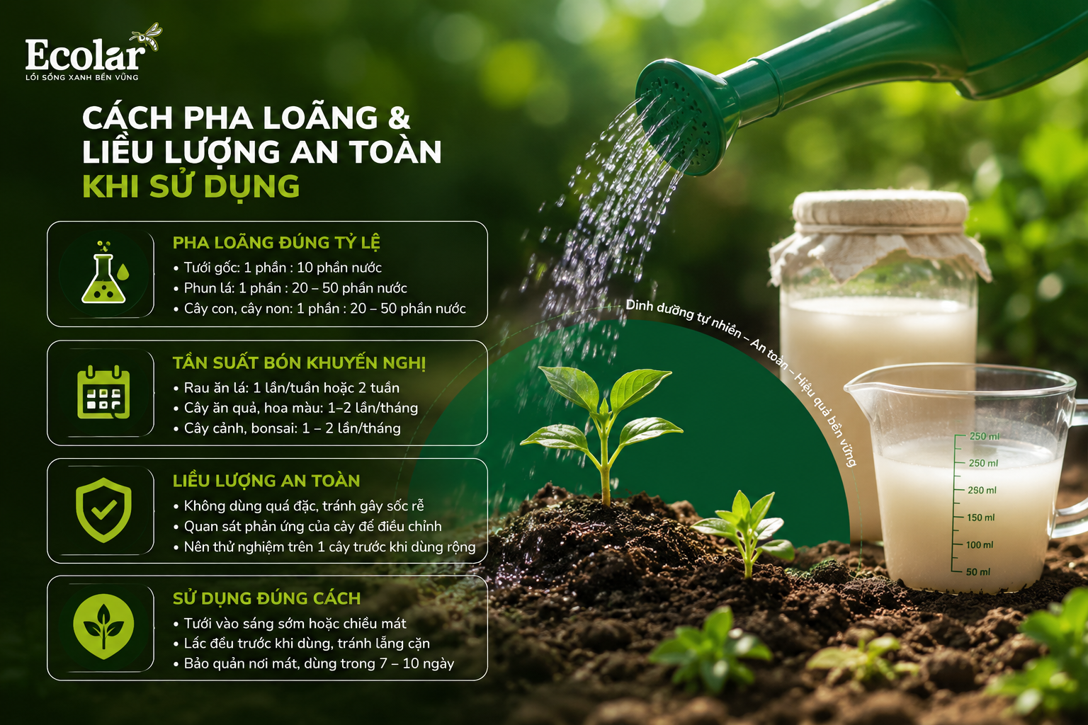 Cách pha loãng và liều lượng an toàn khi sử dụng