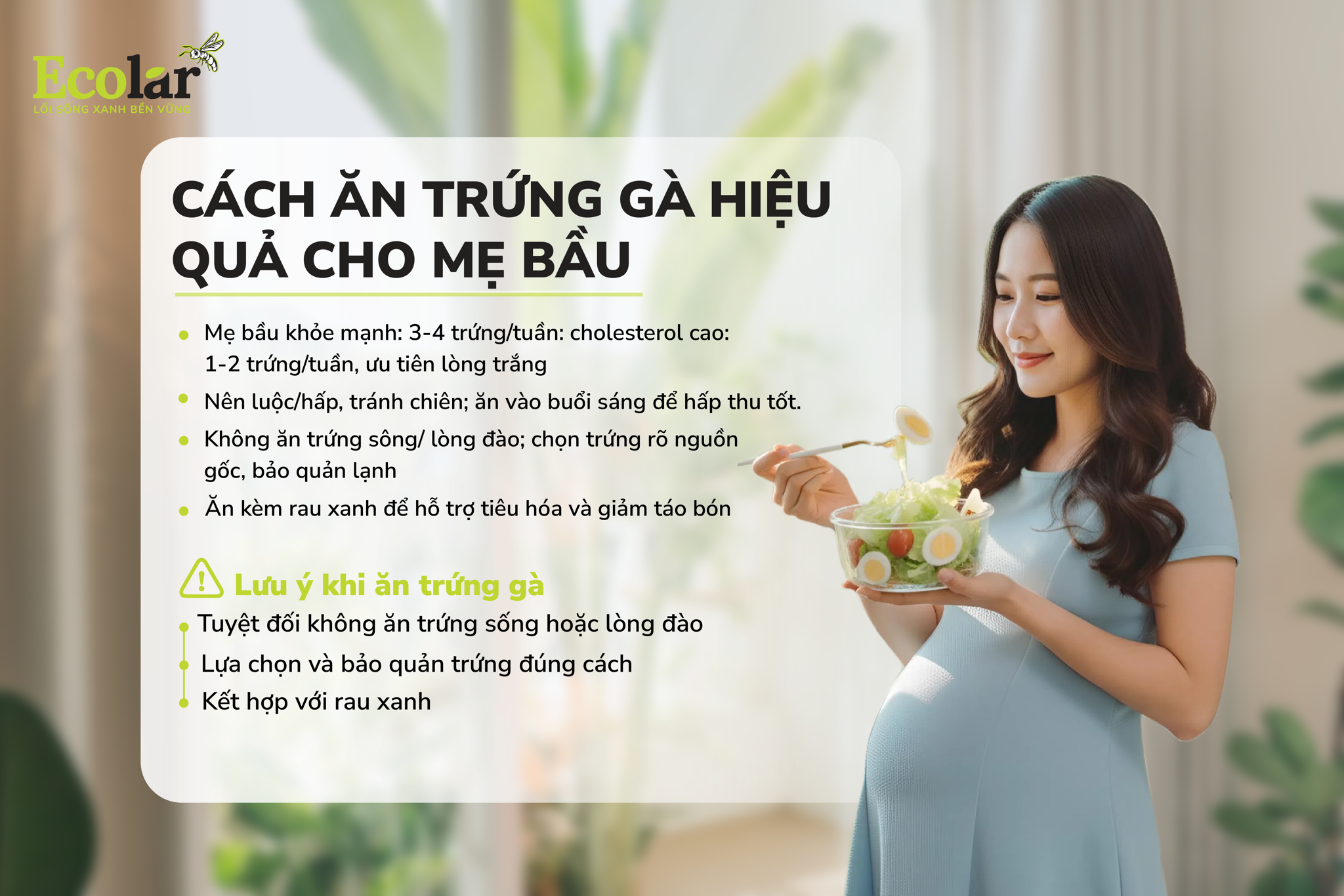cách ăn trứng gà hiệu quả cho mẹ bầu