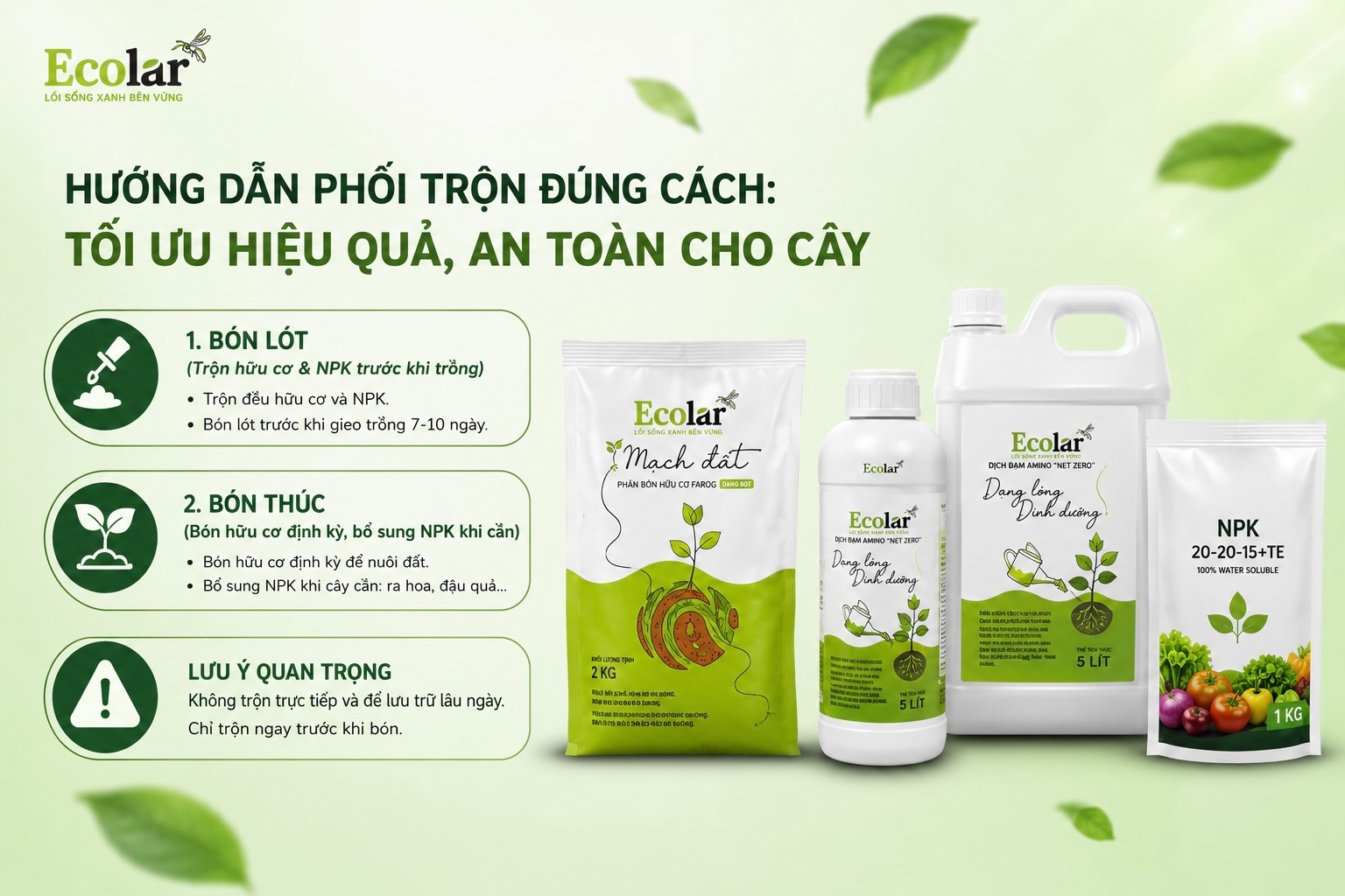 Hướng Dẫn Phối Trộn Đúng Cách: Tối Ưu Hiệu Quả, An Toàn Cho Cây