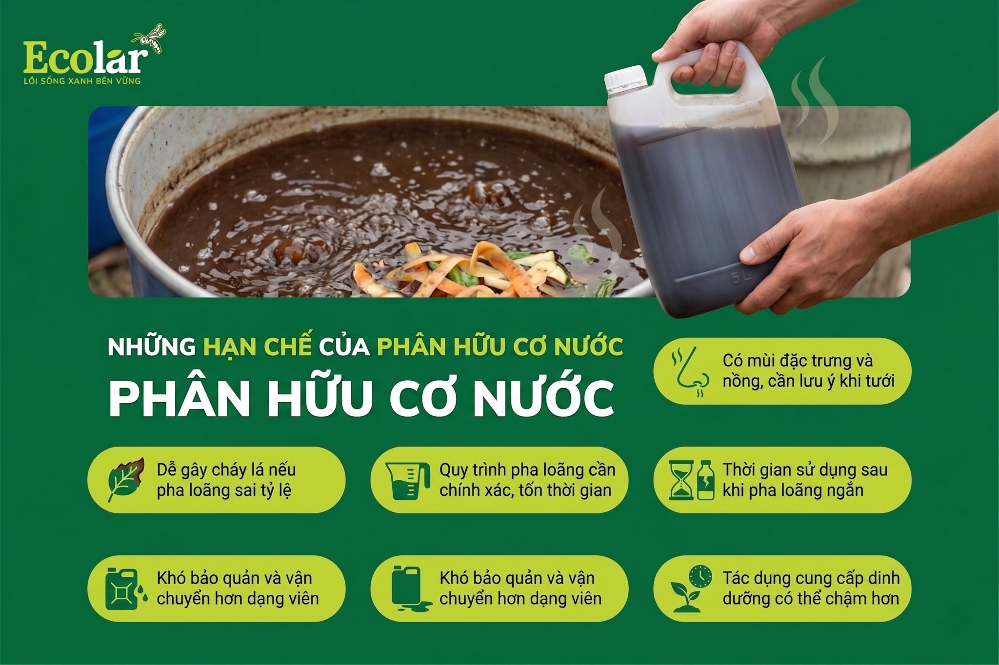 Những Hạn Chế Của Phân Hữu Cơ Nước Bạn Cần Biết