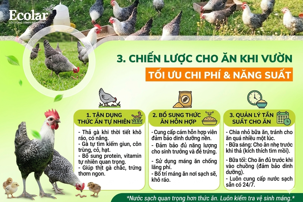 Chiến lược cho ăn khi thả vườn