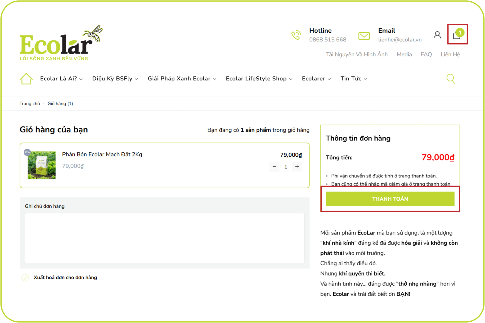 TIẾN HÀNH THANH TOÁN