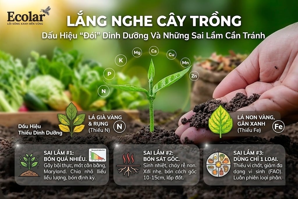 Lắng Nghe Cây Trồng: Dấu Hiệu 'Đói' Dinh Dưỡng Và Những Sai Lầm Cần Tránh