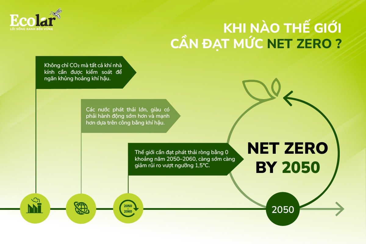 Khi nào thế giới cần đạt mức Net Zero?