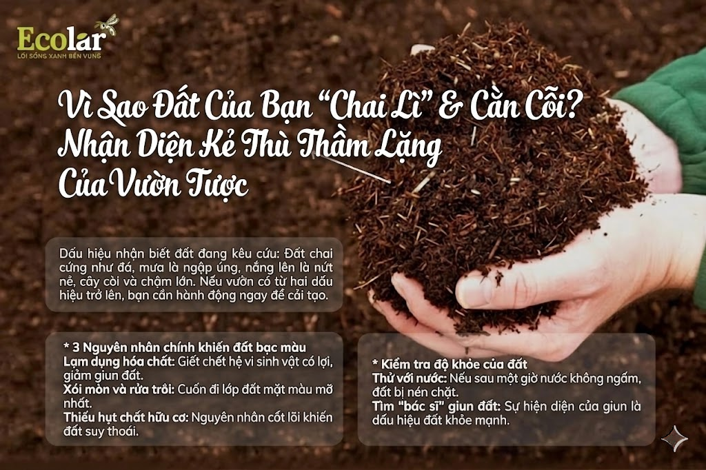 Vì Sao Đất Của Bạn 'Chai Lì' & Cằn Cỗi? Nhận Diện Kẻ Thù Thầm Lặng Của Vườn Tược