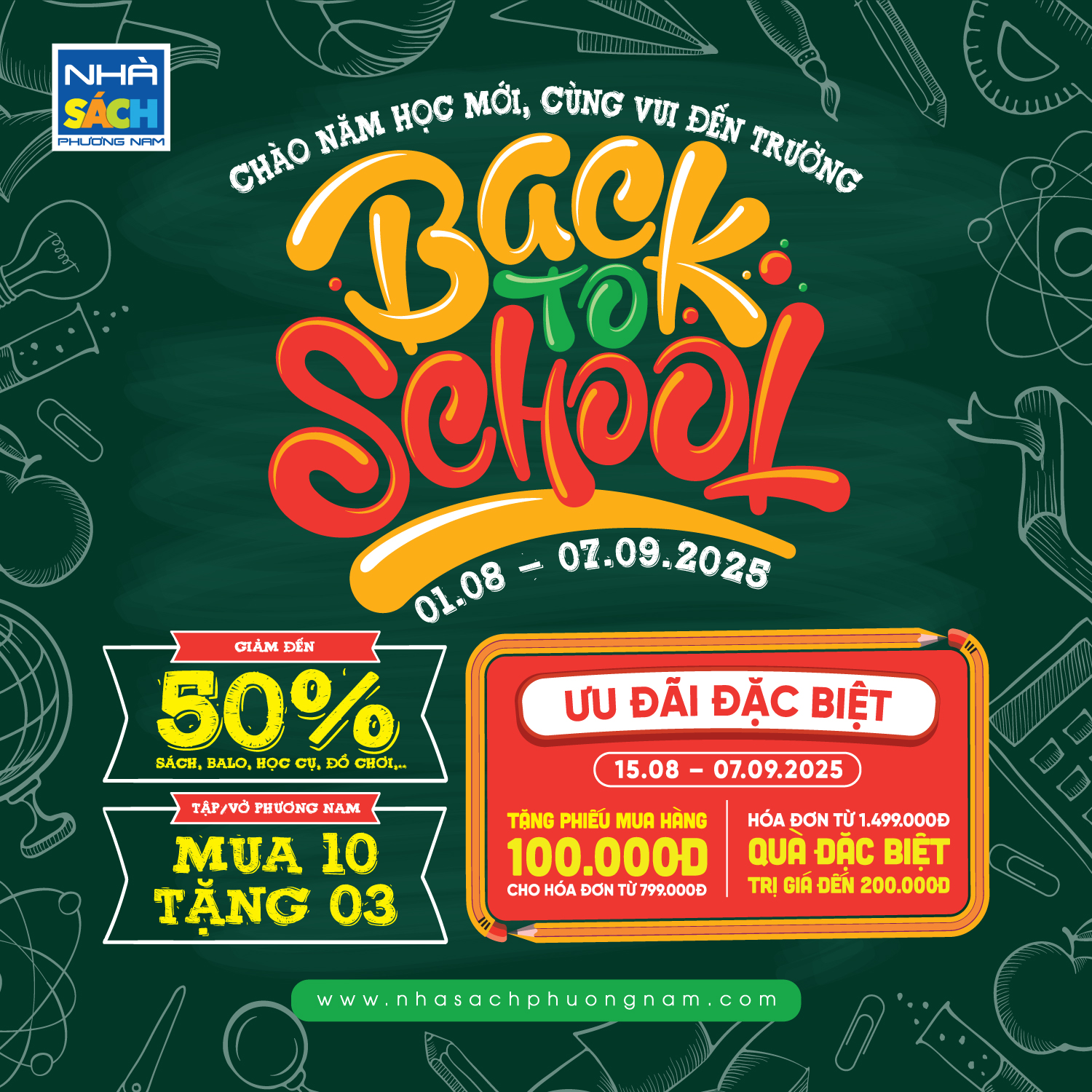 Chào năm học mới, vui đến trường cùng Nhà Sách Phương Nam