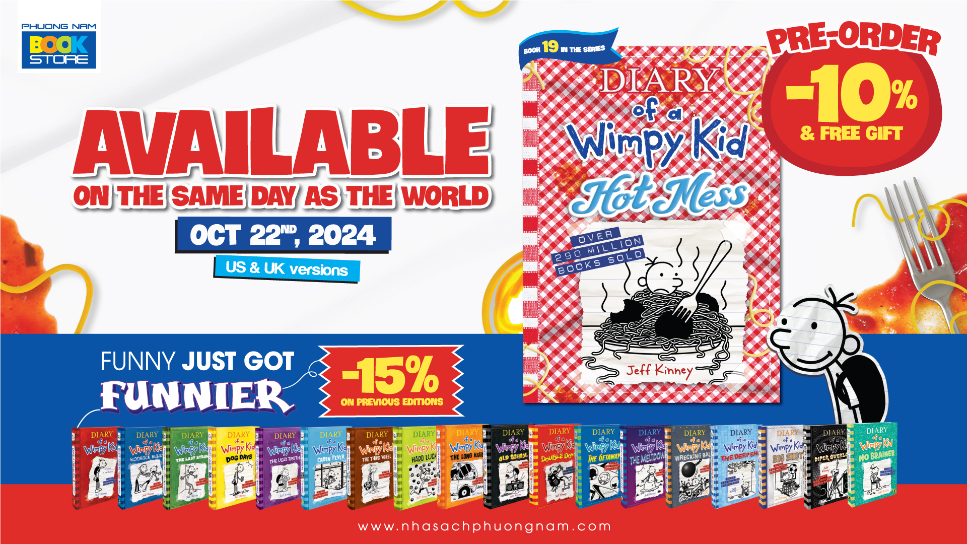 “Diary of a Wimpy Kid” phát hành tập 19 “Mớ bòng bong” tại Nhà Sách Phương Nam – cùng lúc với thế giới cho cả 2 ấn bản US UK