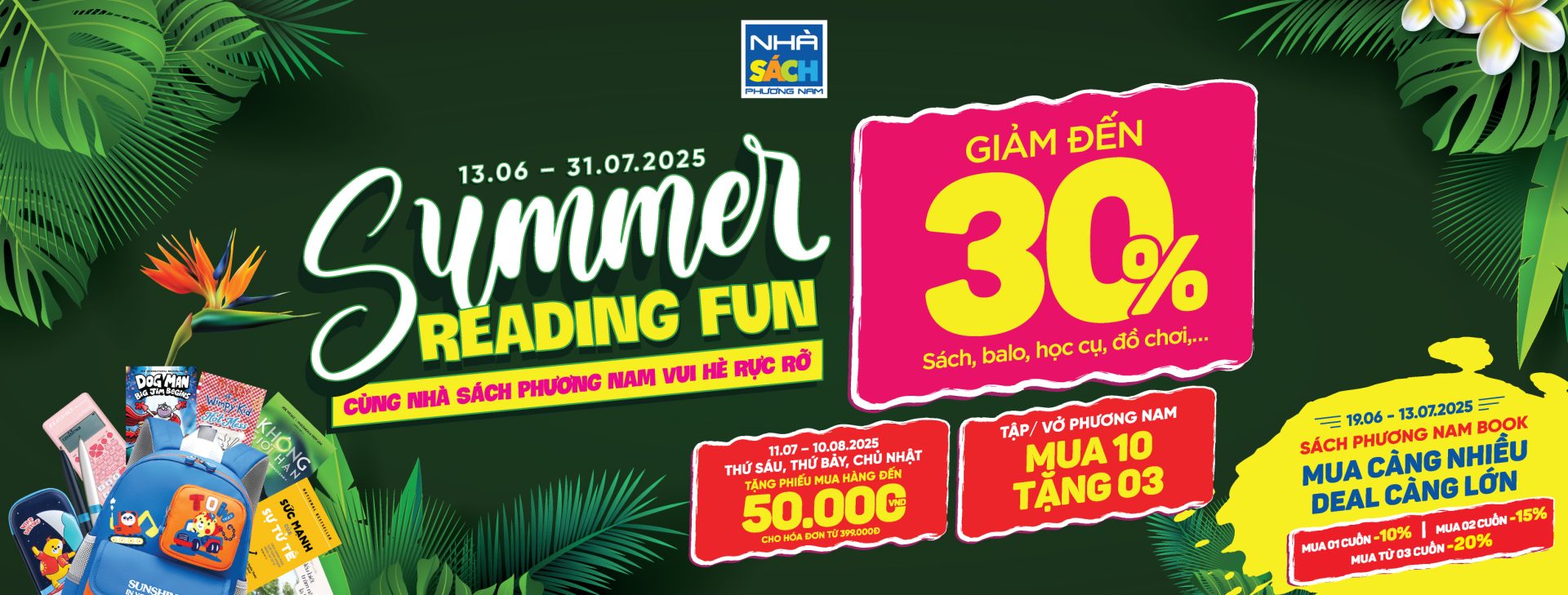 Tràn ngập ưu đãi vui đón hè cùng Nhà Sách Phương Nam