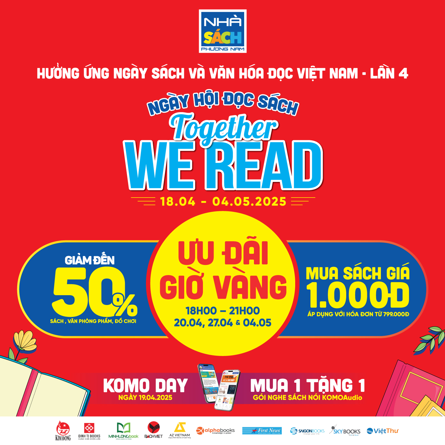 Nhà Sách Phương Nam triển khai chuỗi hoạt động bổ ích chào mừng Ngày Sách và Văn hóa đọc Việt Nam lần 4