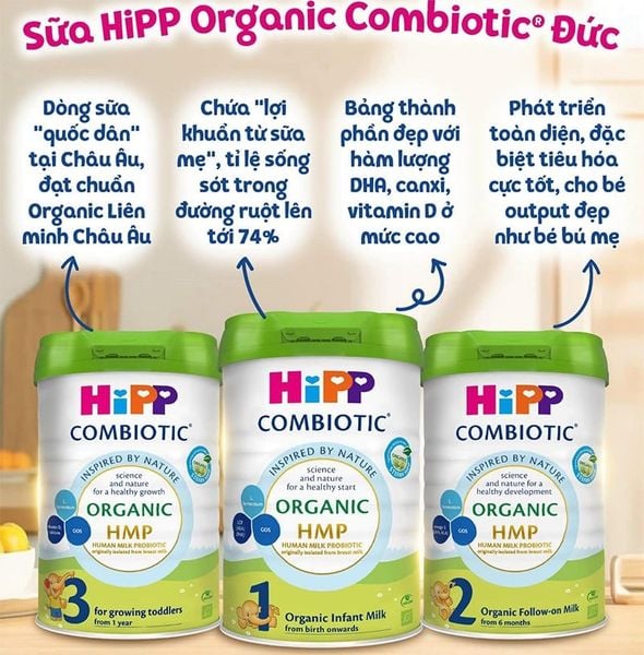 Phân biệt sữa công thức 1 2 3 4 HiPP Combiotic