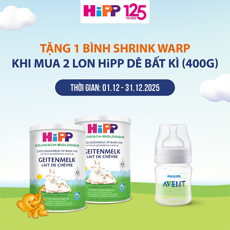 Combo 2 lon HiPP dê