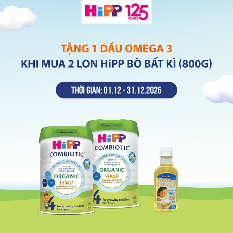 Combo 2 lon HiPP bò