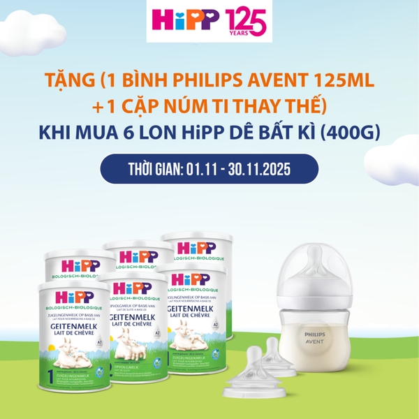 Combo 6 lon Sữa Dê HiPP Organic